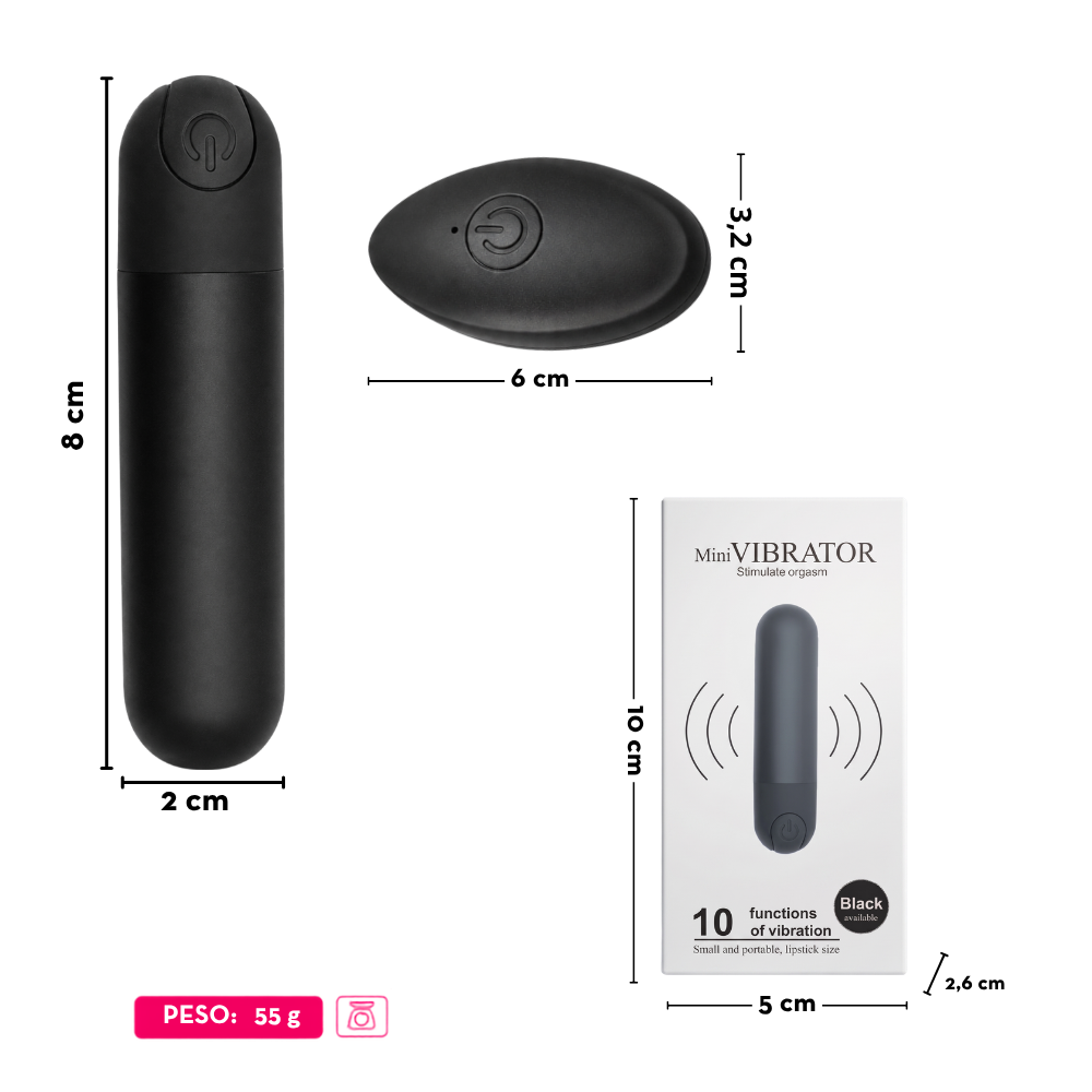 O Grego Sex Shop 6 Cápsula vibratória com controle 10 modos de vibração aX8 - Imagem 6