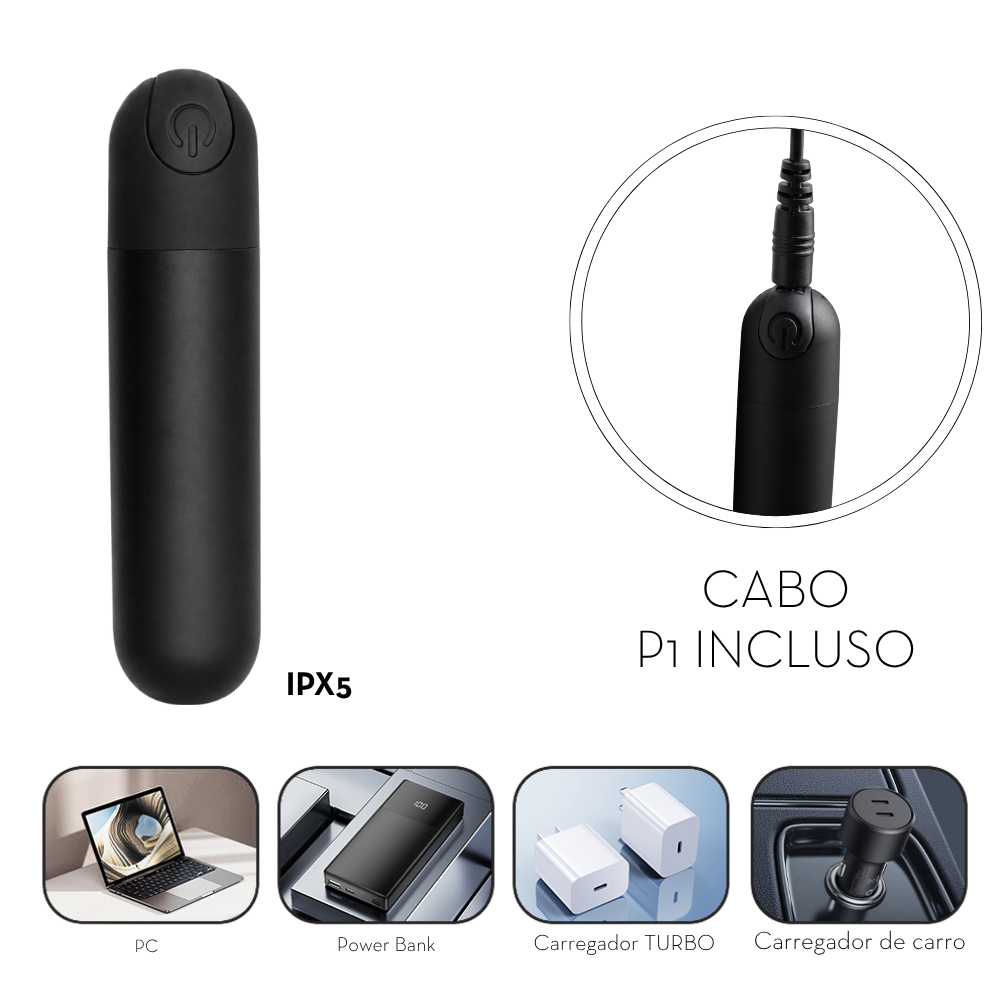 O Grego Sex Shop 5 Cápsula vibratória com controle 10 modos de vibração aX8 - Imagem 5